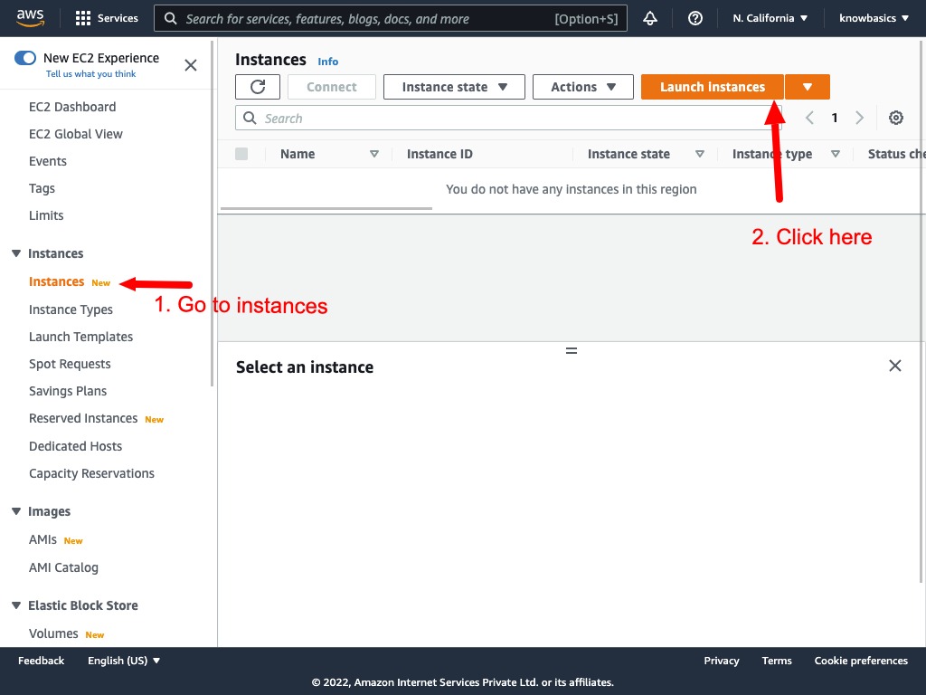 Ec2 dashboard