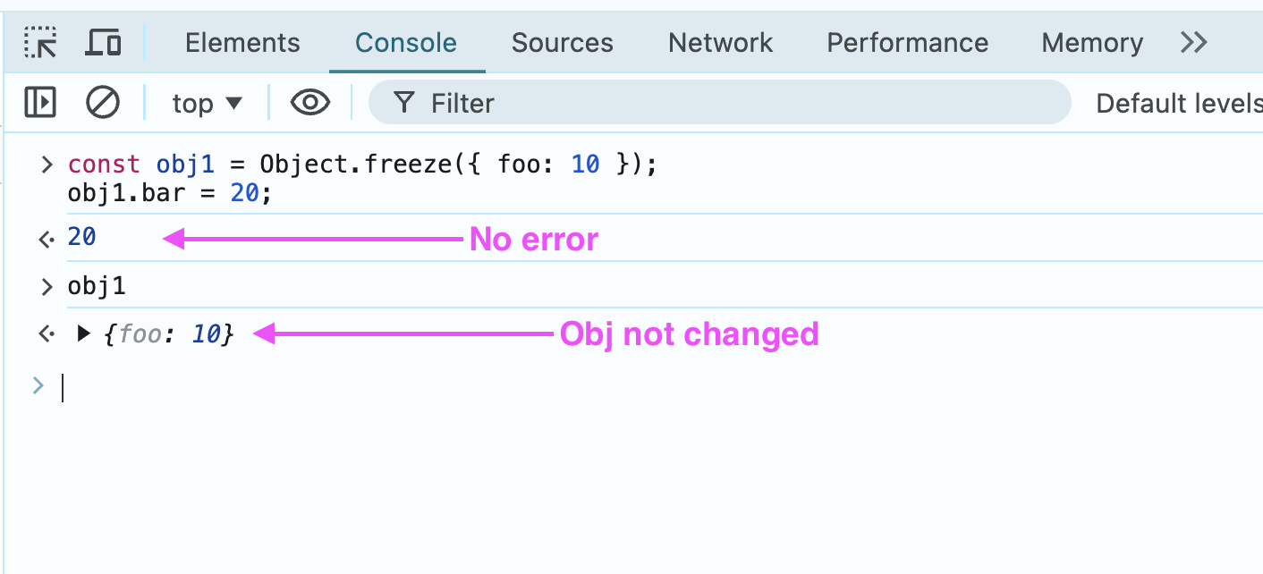 Traditional syntax in chrome with non strict mode